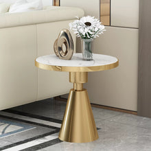 Load image into Gallery viewer, Round marble top Modern Side Table
