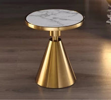 Load image into Gallery viewer, Round marble top Modern Side Table
