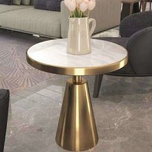 Load image into Gallery viewer, Round marble top Modern Side Table
