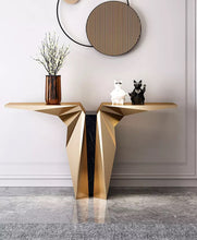 Load image into Gallery viewer, Gold Art Deco statement console table
